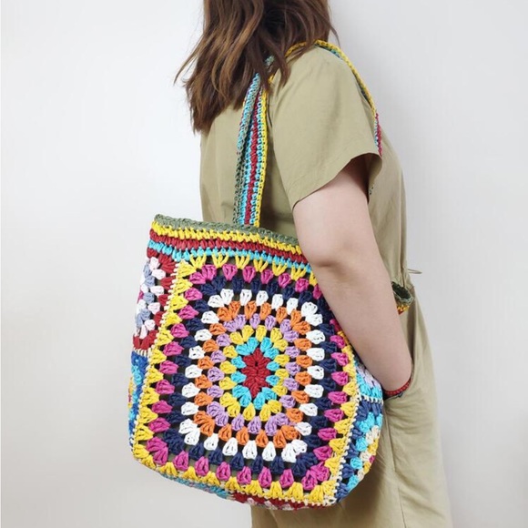 Artsy Handbags - Colorful Crochet Bag